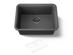 Kohler Cairn 24-1/2'' undermount single-bowl kitchen sink - Matte Graphite - image 1