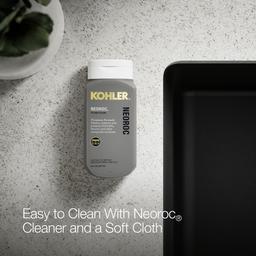 Kohler Kennon 25'' top-/undermount single-bowl kitchen sink - Matte Black - image 4