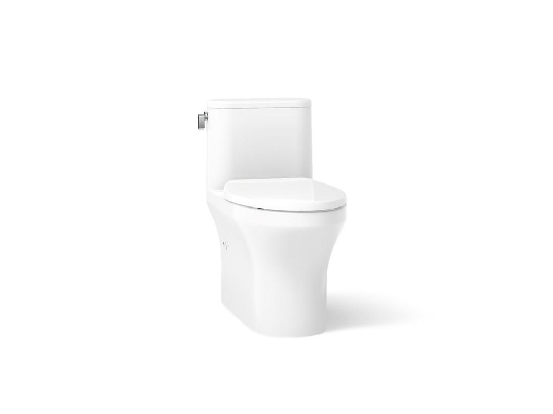 Kohler Spacity One-Piece Compact Elongated Toilet With Skirted Trapway 1.28 Gpf - White by Kohler