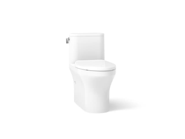 Kohler Spacity One-Piece Compact Elongated Toilet With Skirted Trapway 1.28 Gpf - White