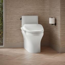 Kohler Spacity Hidden Cord One-Piece Compact Elongated Toilet With Skirted Trapway 1.28 Gpf - White - image 2