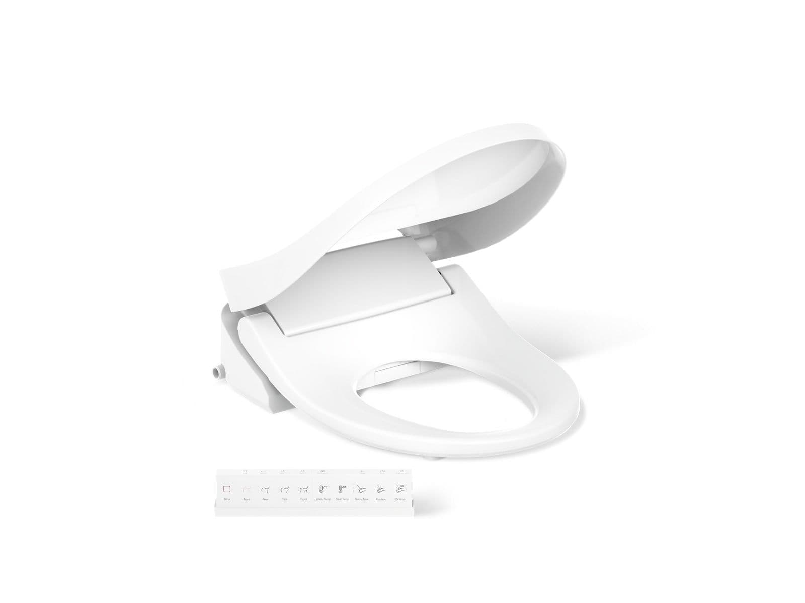 Kohler Purewash E815 Round-Front Bidet Toilet Seat With Remote Control - White