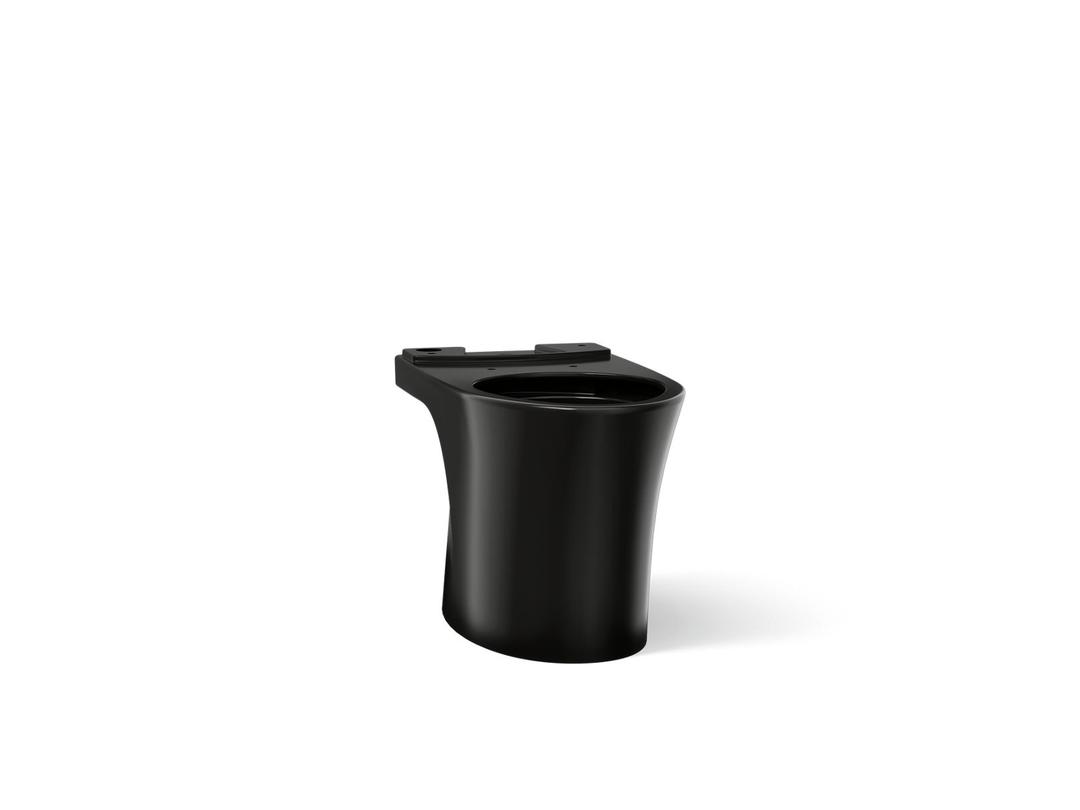 Kohler Veil Elongated toilet bowl with skirted trapway - Black by Kohler