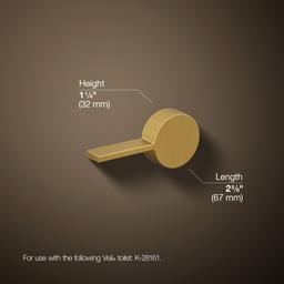 Kohler Veil Left-hand trip lever - Vibrant Brushed Moderne Brass - image 3