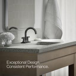 Kohler Venza Centerset bathroom sink faucet, 0.5 gpm - Matte Black - image 4