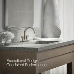 Kohler Venza Centerset bathroom sink faucet, 0.5 gpm - Vibrant Brushed Nickel - image 4