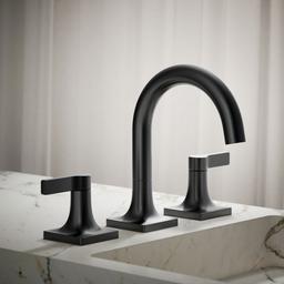Kohler Venza Widespread bathroom sink faucet, 0.5 gpm - Matte Black - image 2