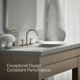 Kohler Venza Widespread bathroom sink faucet, 1.2 gpm - Vibrant Brushed Nickel - image 4
