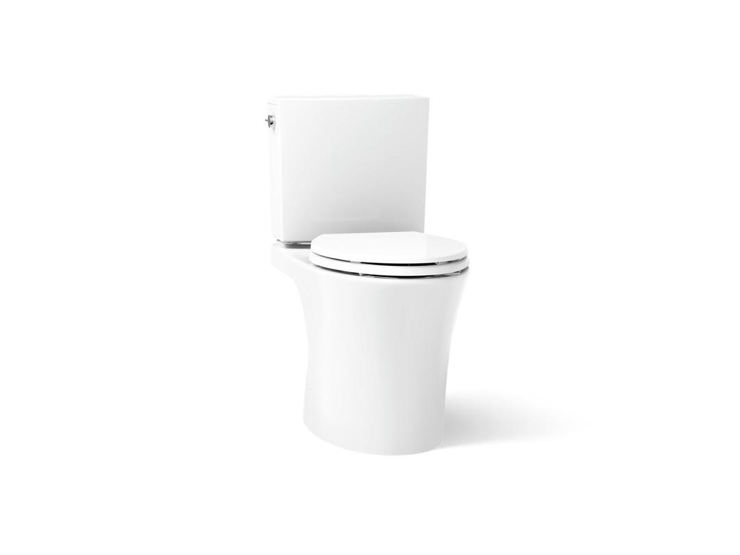 Kohler Veil Two-piece elongated toilet with skirted trapway, 1.28 gpf - White by Kohler