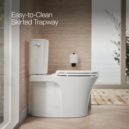Kohler Veil Two-piece elongated toilet with skirted trapway, 1.28 gpf - White - image 4