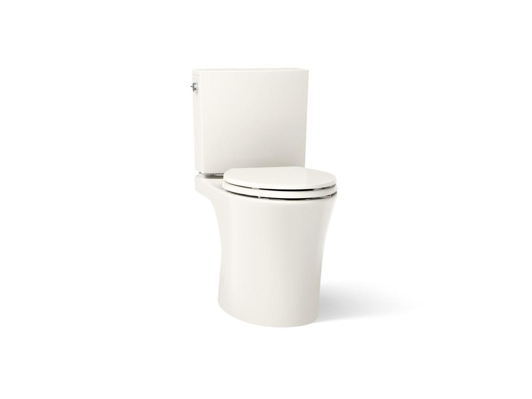 Kohler Veil Two-piece elongated toilet with skirted trapway, 1.28 gpf - Biscuit by Kohler