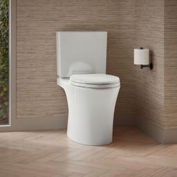Kohler Veil Two-piece elongated toilet with skirted trapway, 1.28 gpf - White - image 2