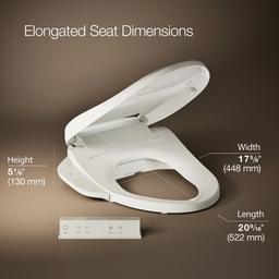 PureWash E725 Elongated bidet toilet seat with remote control - image 2
