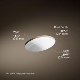 Kohler | Serif | Undermount Bathroom Sink - White - image 3