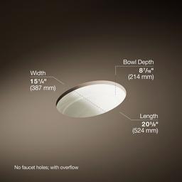 Kohler | Serif | Undermount Bathroom Sink - Biscuit - image 3