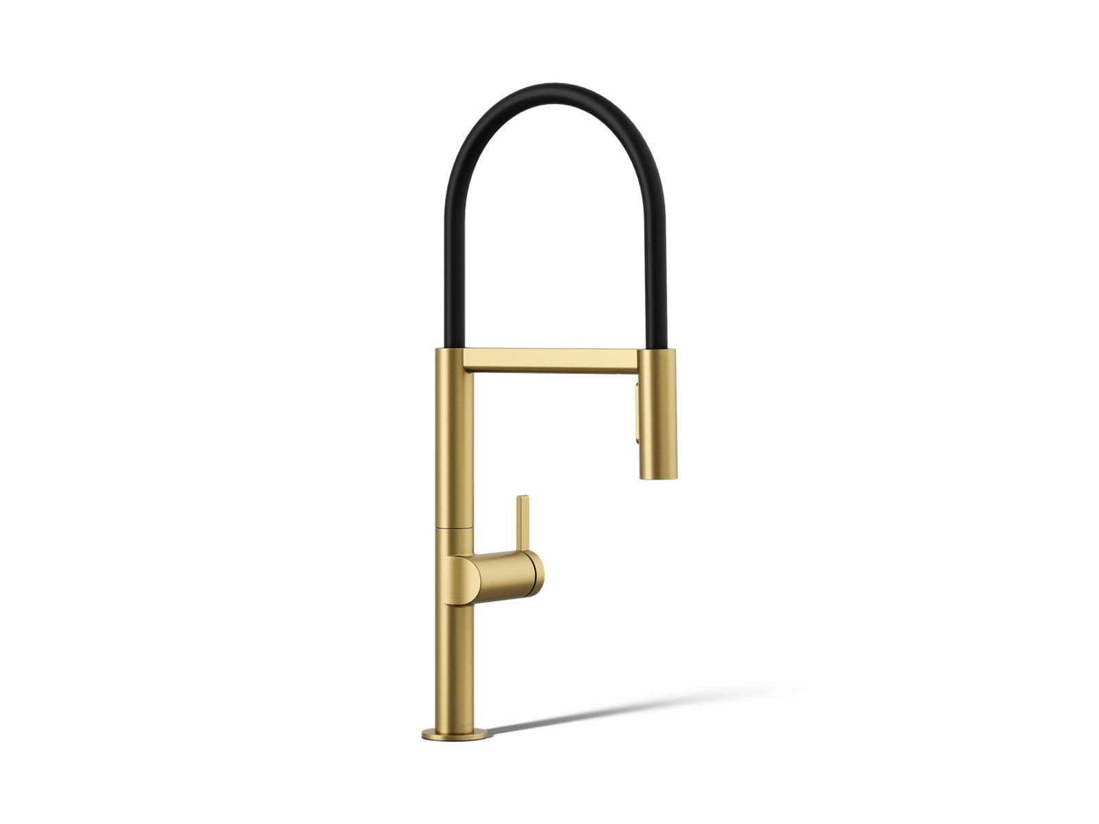 Kohler | Components | Articulating Kitchen Faucet - Vibrant Brushed Moderne Brass by Kohler