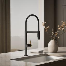 Components Semi-professional kitchen sink faucet with two-function sprayhead - image 2