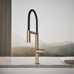 Components Semi-professional kitchen sink faucet with two-function sprayhead - image 5