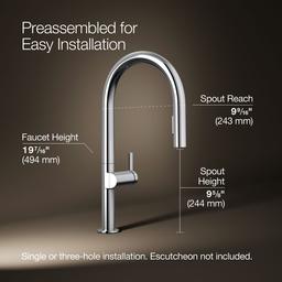 Kohler | Components | Pull Down Kitchen Faucet - Polished Chrome - image 3