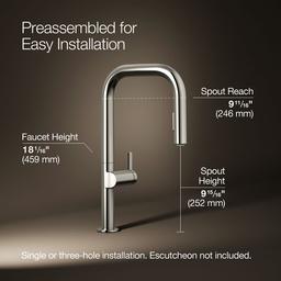 Kohler | Components | Pull Down Kitchen Faucet - Vibrant Polished Nickel - image 3