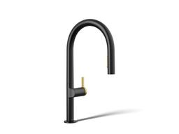 Kohler | Components | Deck Mounted Kitchen Faucet - Matte Black With Brushed Moderne Brass - image 1