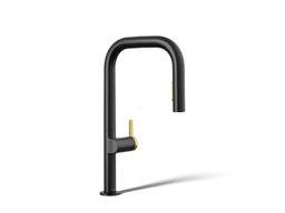 Kohler | Components | Deck Mounted Kitchen Faucet - Matte Black With Brushed Moderne Brass - image 1