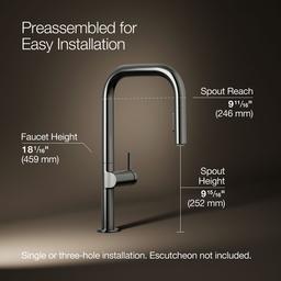 Kohler | Components | Deck Mounted Kitchen Faucet - Vibrant Titanium - image 3