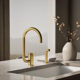 Kohler | Components | Single Hole Kitchen Faucet - Vibrant Brushed Moderne Brass - image 2