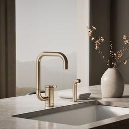 Kohler Components Single-handle kitchen sink faucet with two-function extended-reach spout and side sprayer - Vibrant Brushed Bronze - image 2
