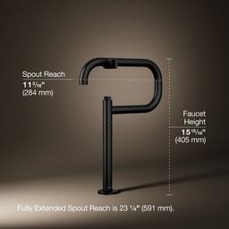 Components Deck-mount pot filler - Matte Black - image 3