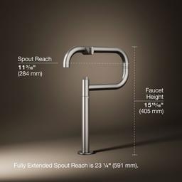 Kohler Components Deck-mount pot filler - Vibrant Stainless - image 3