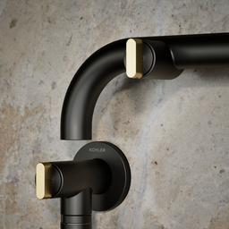 Kohler Components Wall-mount pot filler - Matte Black With Brushed Moderne Brass - image 4