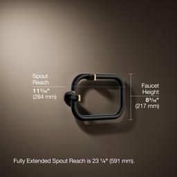 Kohler Components Wall-mount pot filler - Matte Black With Brushed Moderne Brass - image 3