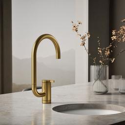 Kohler Components Single-handle bar sink faucet with two-function extended-reach spout - Vibrant Brushed Moderne Brass - image 2