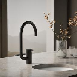 Kohler Components Single-handle bar sink faucet with two-function extended-reach spout - Matte Black - image 2