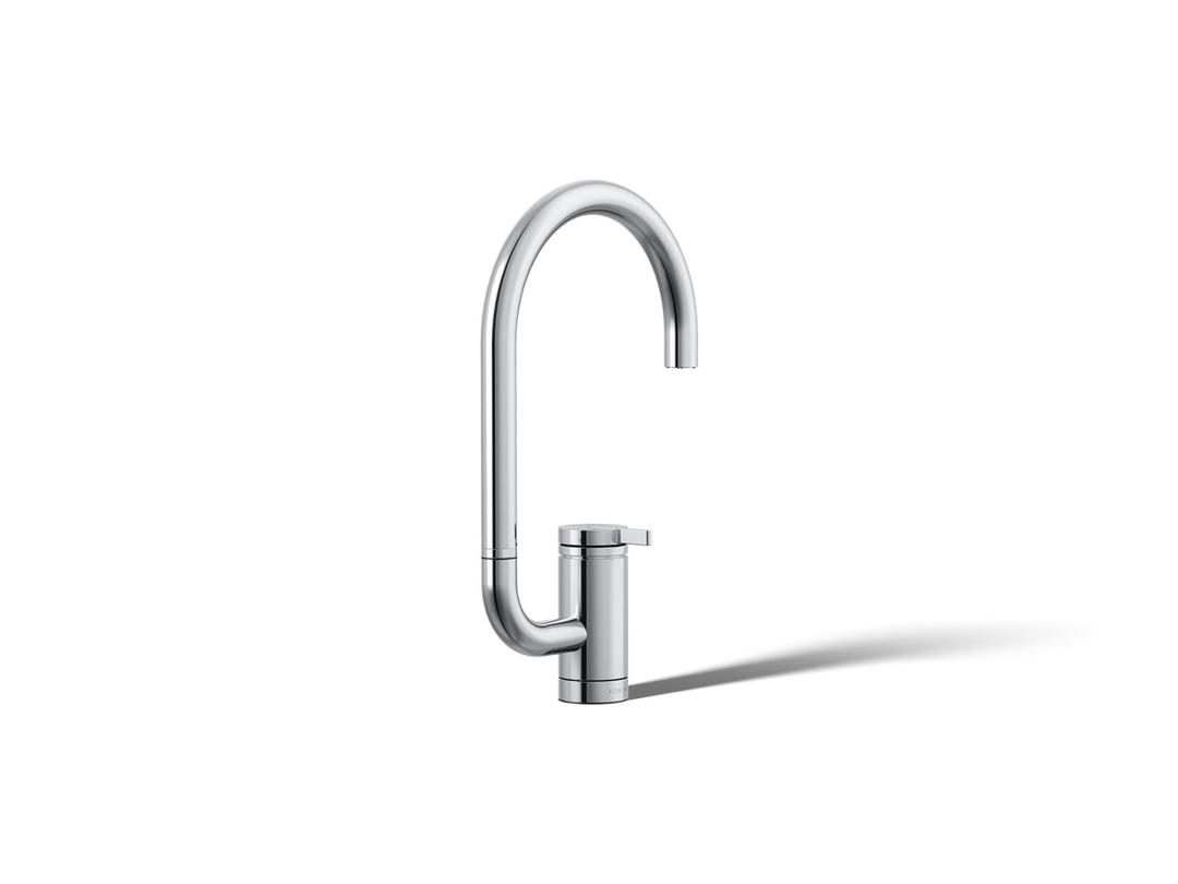 Kohler Components Single-handle bar sink faucet with two-function extended-reach spout - Polished Chrome by Kohler