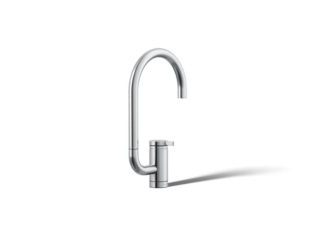 Kohler Components Single-handle bar sink faucet with two-function extended-reach spout - Polished Chrome