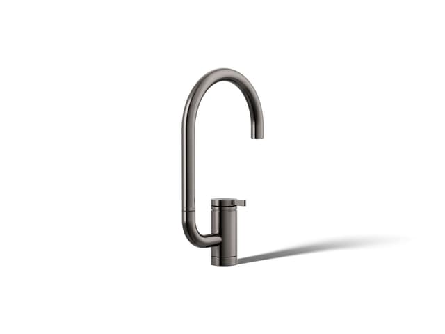 Kohler Components Single-handle bar sink faucet with two-function extended-reach spout - Vibrant Titanium