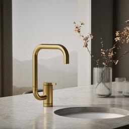Kohler Components Single-handle bar sink faucet with two-function extended-reach spout - Vibrant Brushed Moderne Brass - image 2