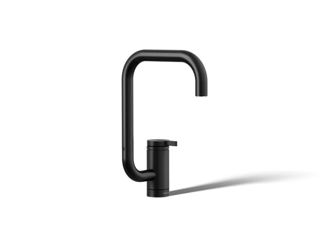 Kohler Components Single-handle bar sink faucet with two-function extended-reach spout - Matte Black