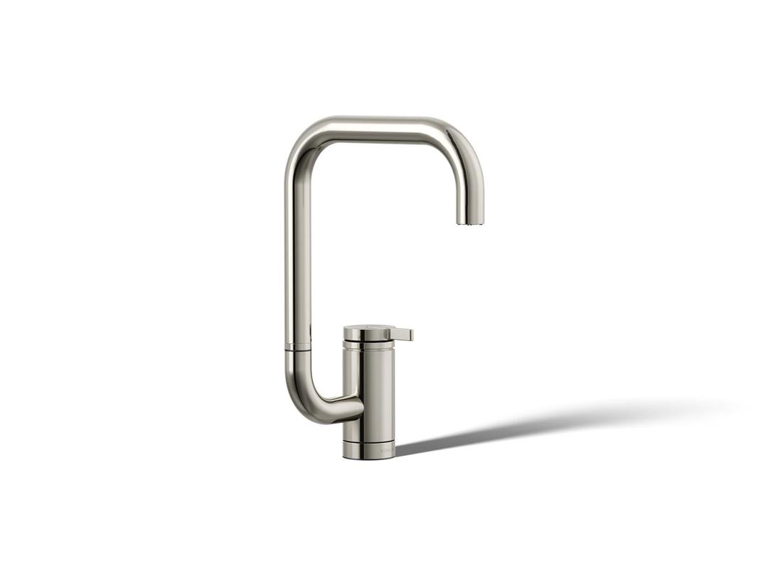 Kohler Components Single-handle bar sink faucet with two-function extended-reach spout - Vibrant Polished Nickel by Kohler