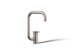 Kohler Components Single-handle bar sink faucet with two-function extended-reach spout - Vibrant Stainless - image 1