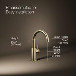 Kohler Components Beverage faucet - Vibrant French Gold - image 3
