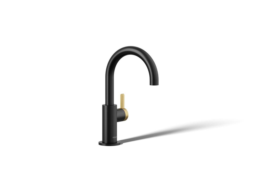 Kohler Components Beverage faucet - Matte Black With Brushed Moderne Brass by Kohler
