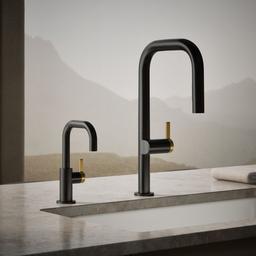 Kohler Components Beverage faucet - Matte Black With Brushed Moderne Brass - image 4