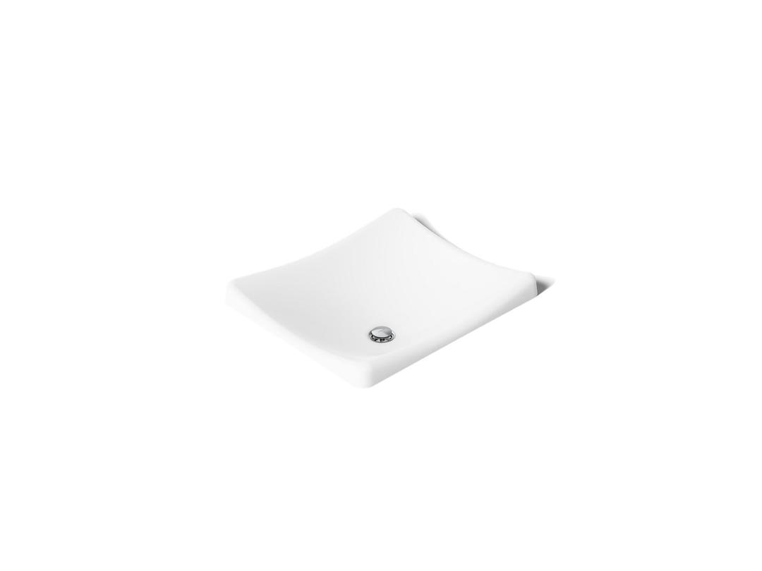 Kohler DemiLav 18-1/4'' rectangular vessel bathroom sink, no overflow - White by Kohler
