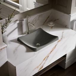 Kohler DemiLav 18-1/4'' rectangular vessel bathroom sink, no overflow - Thunder Grey - image 2