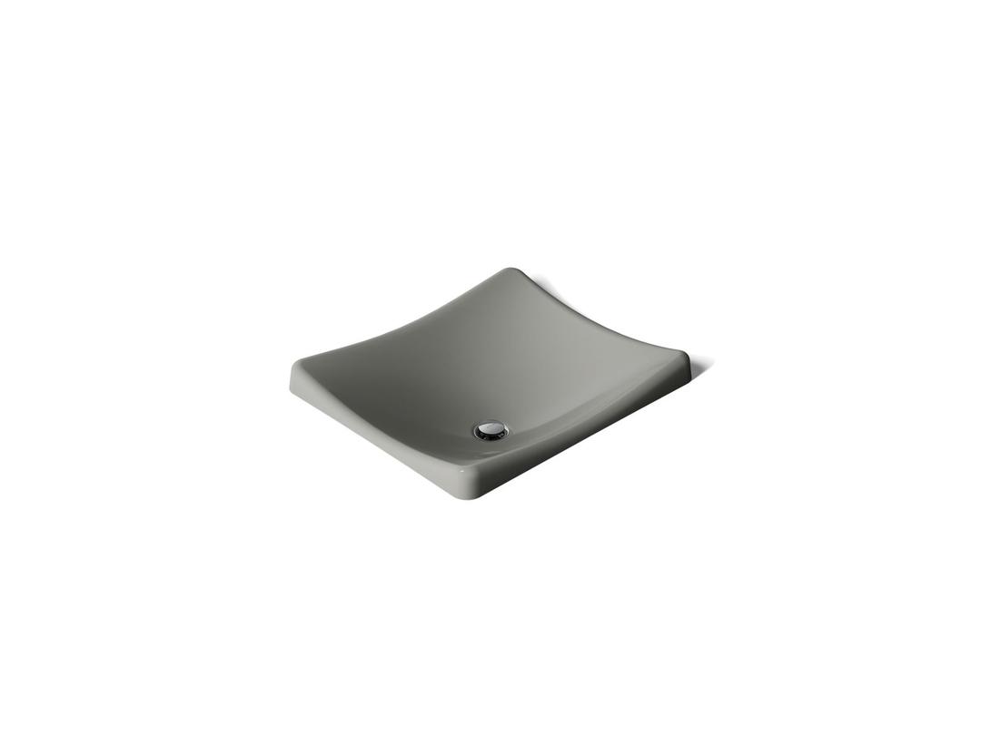 Kohler DemiLav 18-1/4'' rectangular vessel bathroom sink, no overflow - Thunder Grey by Kohler