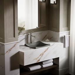 Kohler DemiLav 18-1/4'' rectangular vessel bathroom sink, no overflow - Thunder Grey - image 4