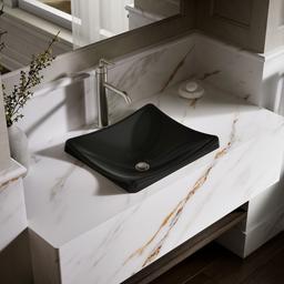 Kohler DemiLav 18-1/4'' rectangular vessel bathroom sink, no overflow - Black - image 2